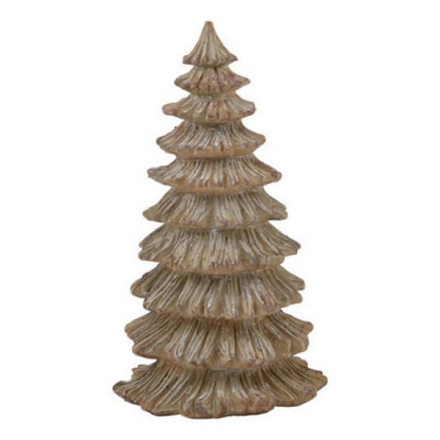 Hill Interiors Medium Pine Tree Sculpture - Resin - L14 X W14 X H25cm - Brown