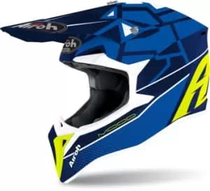 Airoh Wraap Mood Motocross Helmet, blue Size M blue, Size M