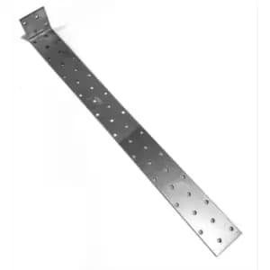 Strong Metal Strap Anchor Corner Brackets Galvanised - Size 40x400x40x2mm - Pack of 10