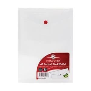 Original Concord Portrait Stud Wallet File Polypropylene A5 Clear Pack of 5