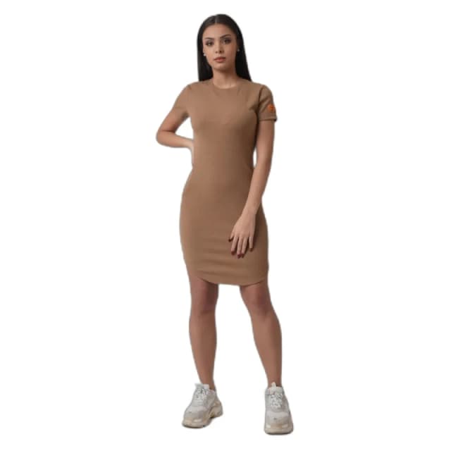 Project X Paris Womens fitted round neck dress Project X Paris Marron Female XS