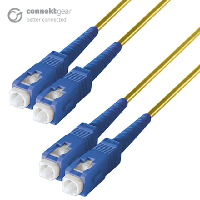 connektgear 1m Duplex Fibre Optic Single-Mode Cable OS2 9/125 Micron S