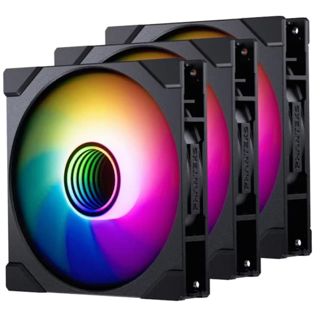 Phanteks M25 Gen2 140mm DRGB Reverse Airflow PWM Triple Fan Pack- Black - PH-F140M25R_G2_DBK01_3P