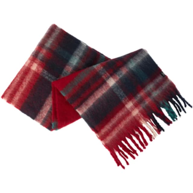 Trespass Trespass Men Lewes Checked Winter Scarf in Red Red One Size Male 5063527893666