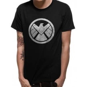 Avengers - Shield Mens Large T-Shirt - Black