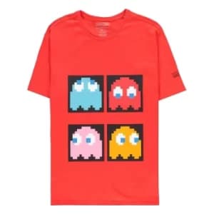 Pac-Man T-Shirt Red Background Size M