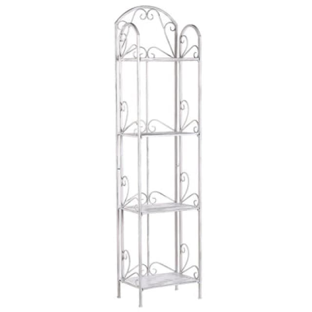 Beliani Shelving Unit Valdivia Metal White
