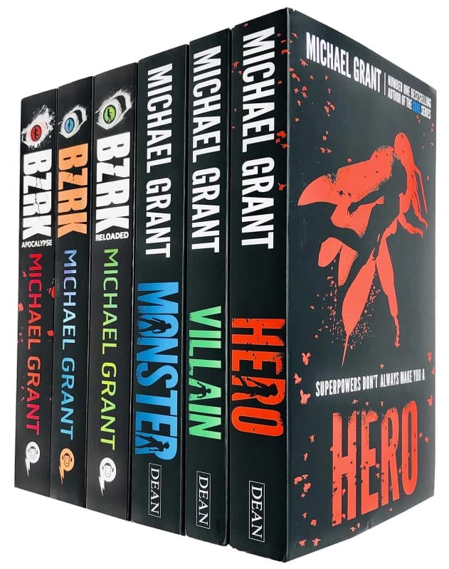 Michael Grant 6 Books Collection Set (Bzrk Series -Bzrk, Reloaded, Apocalypse & Monster Series-Hero, Villain, Monster) Michael Grant Books