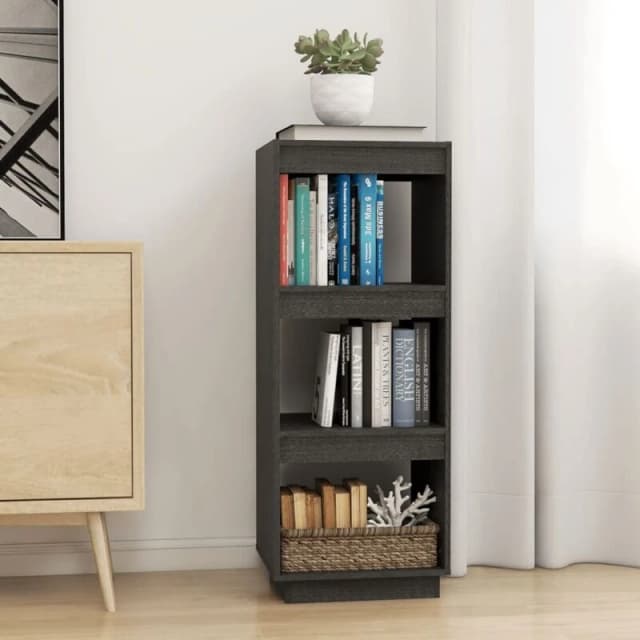 VIDAXL Vidaxl - Book Cabinet/Room Divider Grey 40x35x103cm Solid Pinewood 8720286815779
