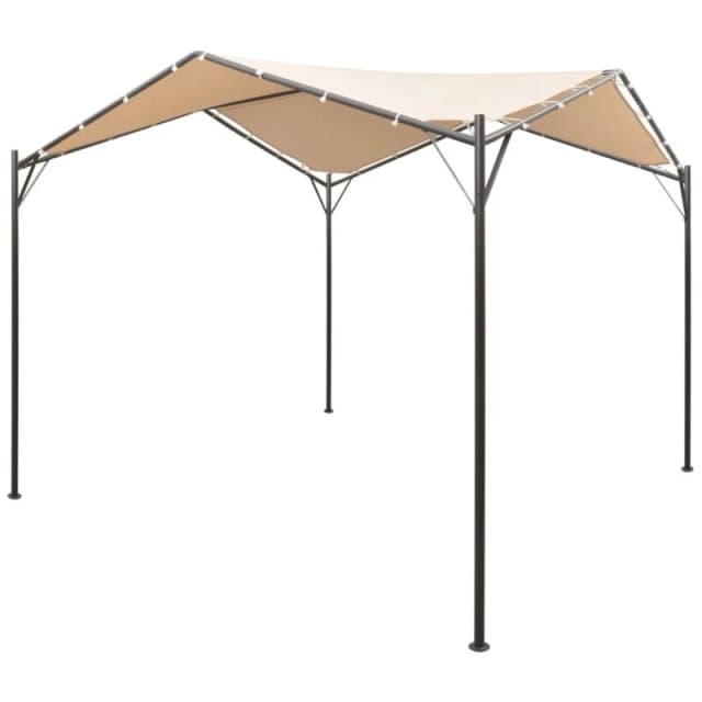 VIDAXL Gazebo Pavilion Tent Canopy 4x4 m Steel Beige Vidaxl 43167fr