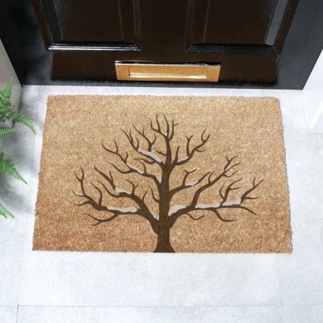 Artsy Doormats Snowy Tree Coir Doormat (60 X 40Cm)