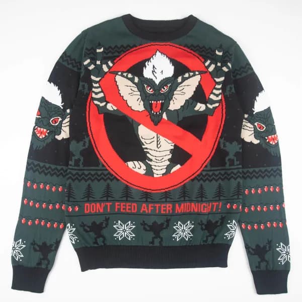 Gremlins Don't Feed After Midnight Knitted Christmas Jumper - XL