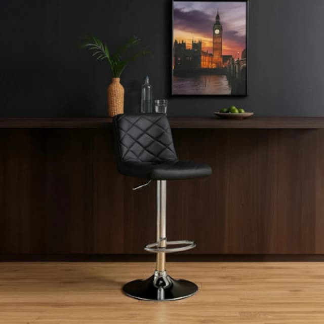 Premier Housewares Interiors by Premier Tara Faux Leather Bar Chair Grey