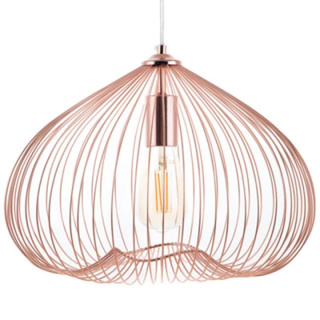 Beliani Pendant Lamp Tordino Metal Copper
