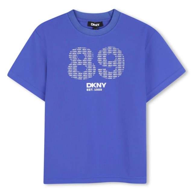 DKNY SS T Shirt Jn63 Blue unisex 6Y
