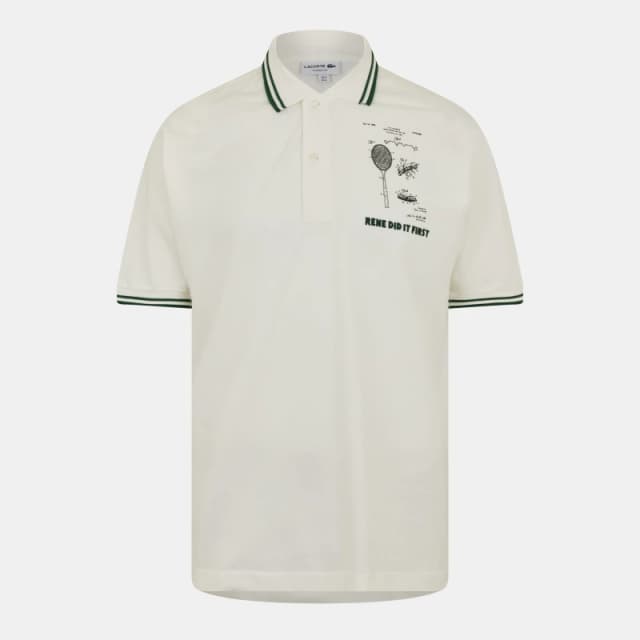 Lacoste Mens Short Sleeve Polo Shirt Flour male M