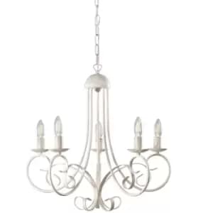 Onli Pompei 5 Light Multi Arm Pendant Ceiling Light, White
