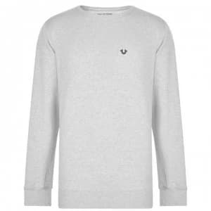 True Religion Metal Logo Sweatshirt - GryBlk SMU 1501