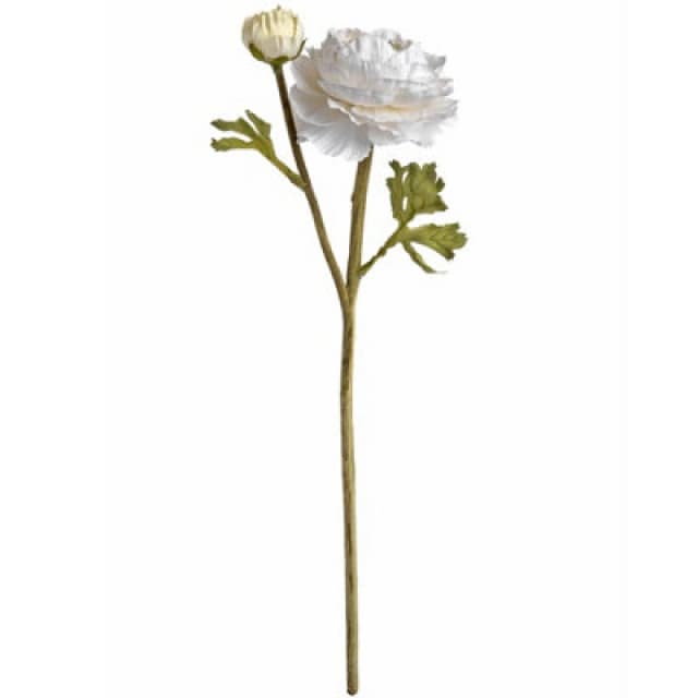 Hill Interiors Artificial Ranunculus Spray White (One Size)