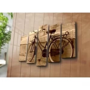 5PAT-26 Multicolor Decorative Canvas Painting (5 Pieces)