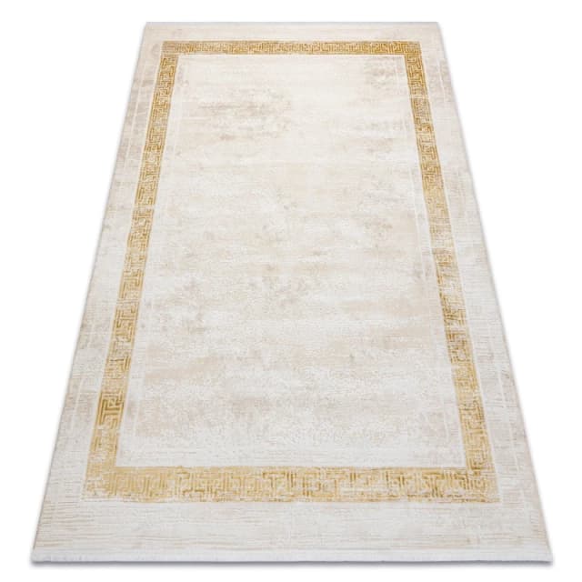 RugsX Modern Carpet Duke 51524 Cream / Gold - Frame, Greek Structured, Very 80X150 Cm