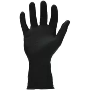 Disposable Gloves, Black Nitrile (Box-50) (S)