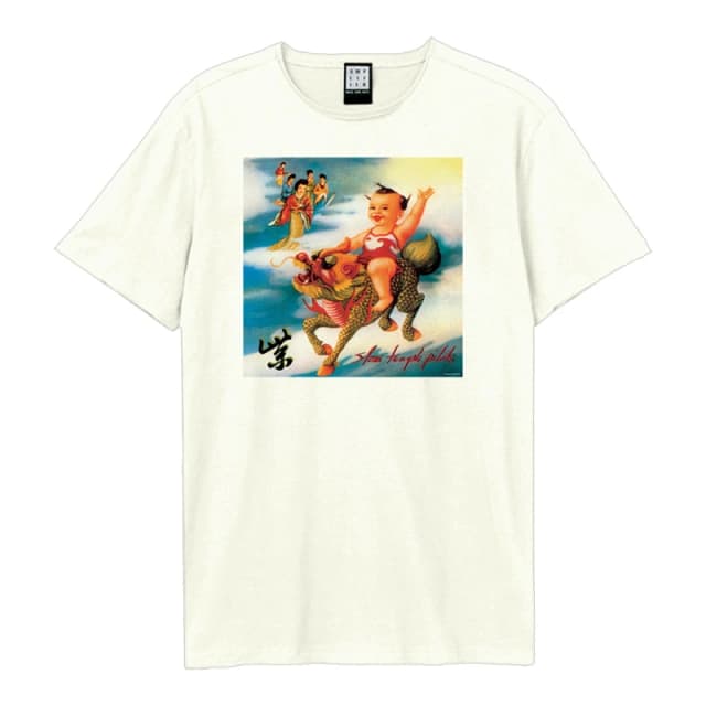 Amplified Amplified Men Purple Album Cover Stone Temple Pilots T-Shirt in White Size: X-Small White XS Male 5063652157930