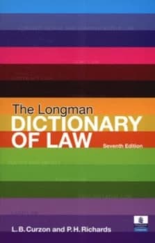 The Longman Dictionary of Law by Leslie B. Curzon Book