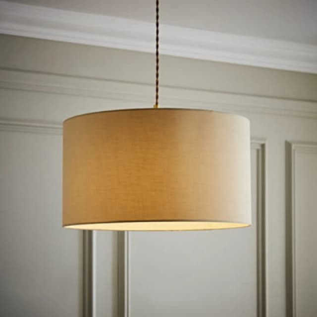 MINISUN Ceiling Light Shade Lampshade Drum Pendant Easy Fit Small Medium Large Lighting - Large - Natural 26246
