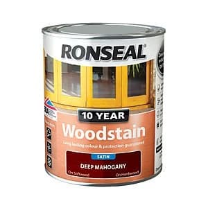 Ronseal 10 Year Woodstain - Deep Mahogany 750ml