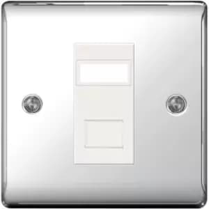 BG Nexus Metal Polished Chrome 1 Gang Ethernet Socket - NPCRJ451