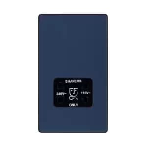 BG Evolve Matt Blue Dual Voltage Shaver Socket 115/240V - PCDDB20B