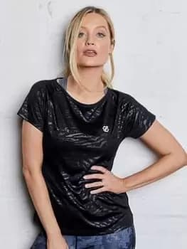 Dare 2b Laura Whitmore Defy II T-Shirt - Black , Blue, Size 10, Women