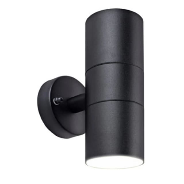 Luceco Azurar Up/down Ip44 Gu10 Wall Light Black