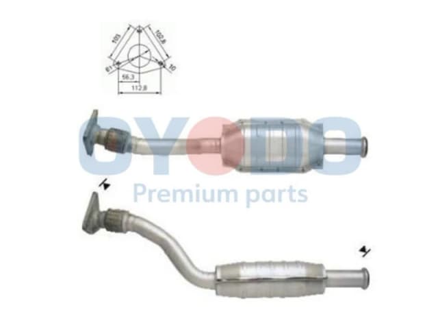 Oyodo 10N0008-OYO Catalytic Converter with mounting parts Catalyst Converter (429)