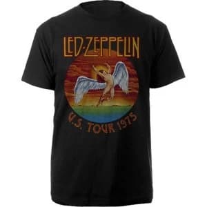 Led Zeppelin - USA Tour '75. Unisex Medium T-Shirt - Black