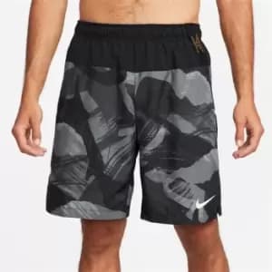 Nike Dri-FIT Flex Mens 9 Woven Camo Fitness Shorts - Black