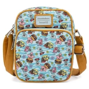 Loungefly Spongebob Gang Aop Passport Bag