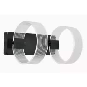 Helam Lighting - Helam Alicante Integrated LED Wall Lamp Black 26cm