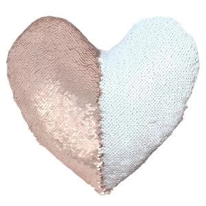 Reversible Sequin Heart Cushion