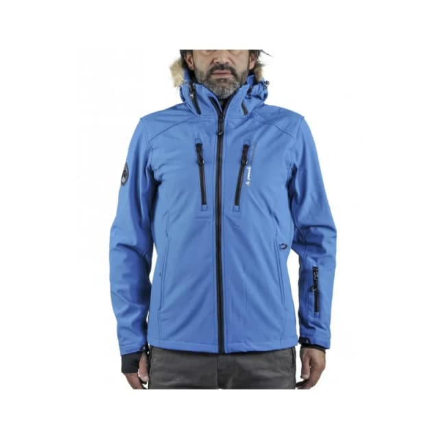 Peak Mountain Softshell jacket with fake fur Peak Mountain Casada Bleu Male 2XL CASADA/KS-BLEU