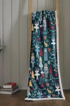 Green Nutcracker Throw