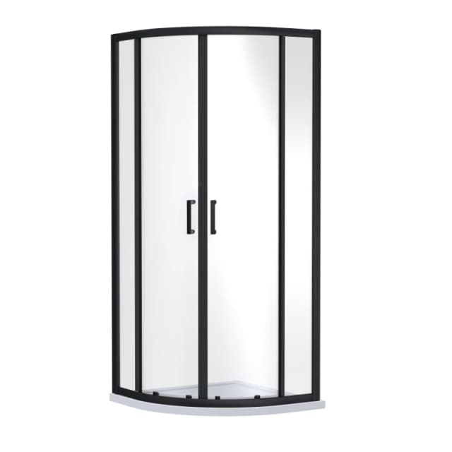 Balterley 6mm Glass Quadrant Shower Enclosure 1900 x 800 x 800mm Matt Black Black