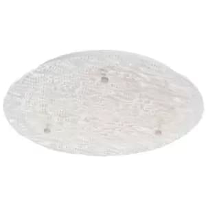 Netlighting Merano Colorado Decorative Flush Ceiling Light White Metal, Glass Le