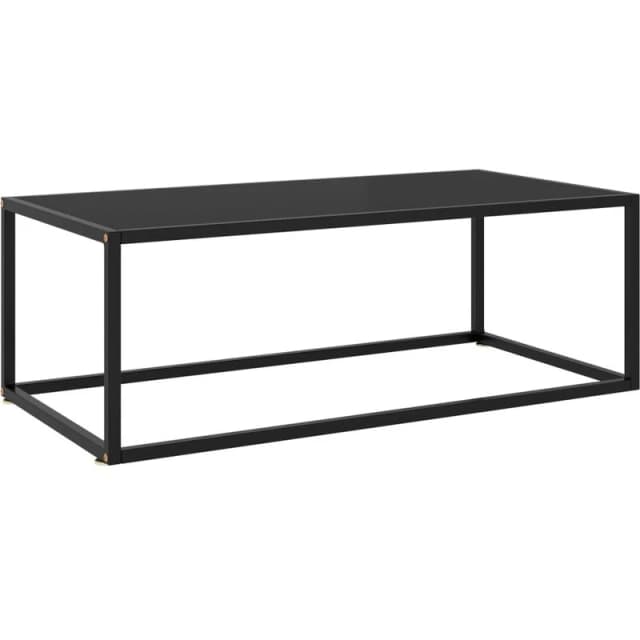 VIDAXL Coffee Table Black with Black Glass 100x50x35cm Vidaxl 8720286058084