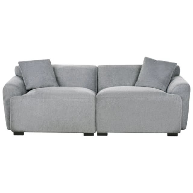 Beliani Sofa 3 Seater Korio Grey