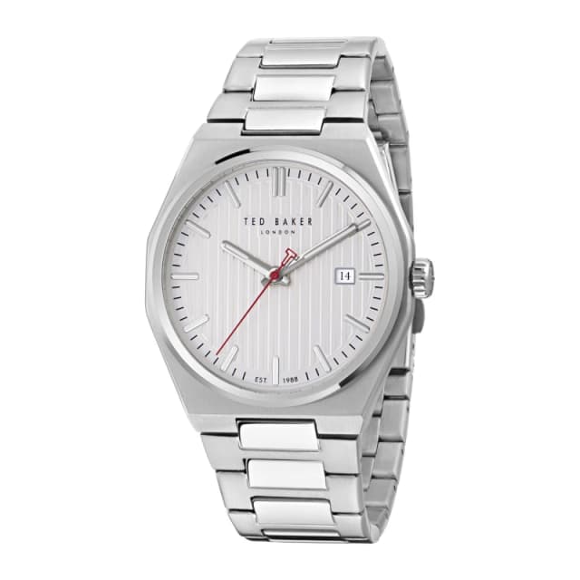 Ted Baker Mens Barteen Quartz Analogue Quartz Watch Silver/Silver male One Size