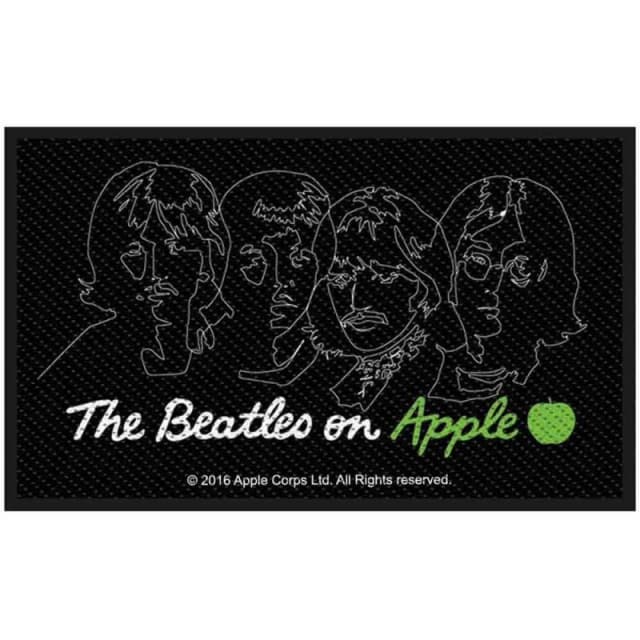 The Beatles The Beatles On Apple Logo Woven Patch in Black One Size Unisex 5056365700524