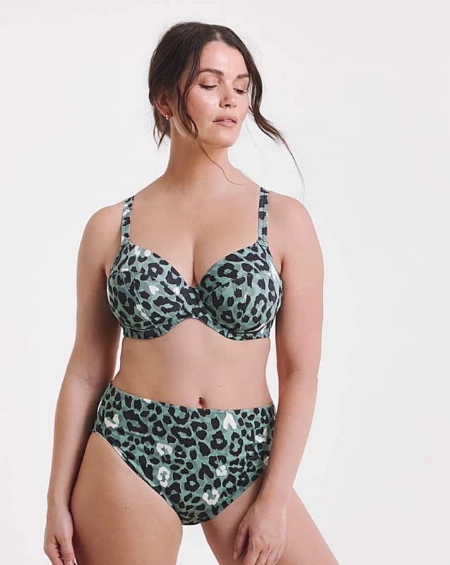 Elomi Elomi Jungle Bay Mid Rise Bikini Brief Olive Female 22 EB19105