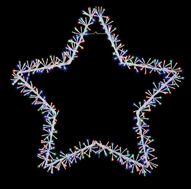 Premier Decorations Premier 60cm 240 LED White Star Cluster Motif Metal/Plastic